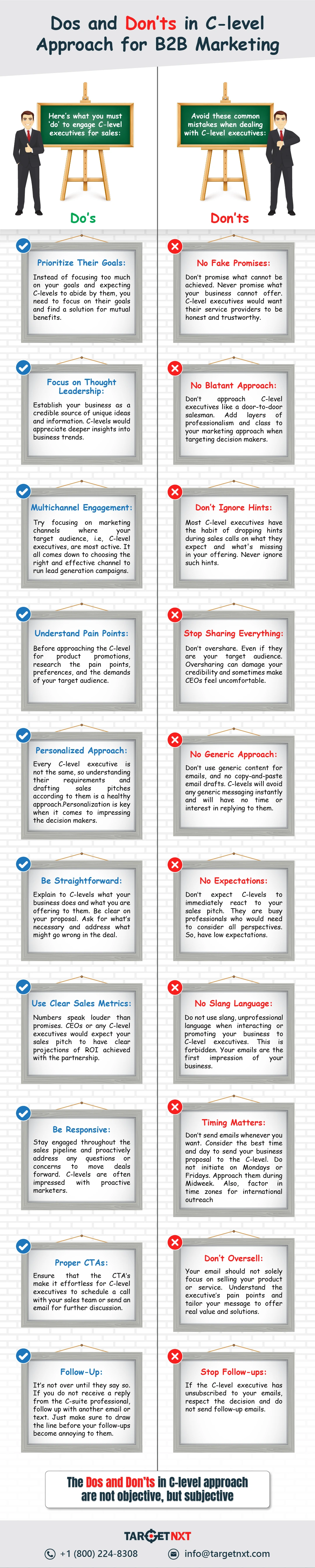 Dos and Don'ts in C-level Approach for B2B Marketing