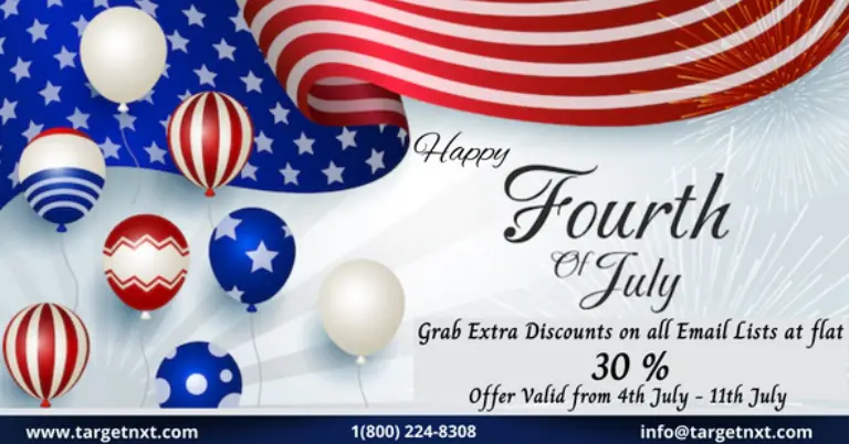 TargetNXT Exciting Independence Day Sale of 30% Off on All Mailing Lists!!