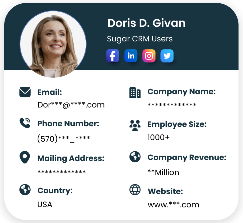 Sugar CRM Users Email Lists